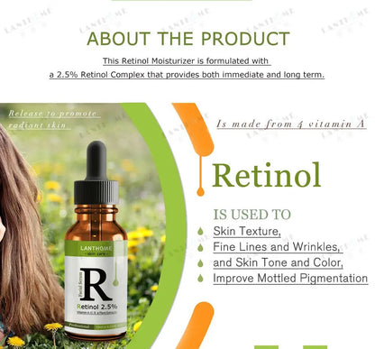 Lanthome 10ml Retinol 2.5% Vitamin C / A Facial Anti Wrinkle Serum