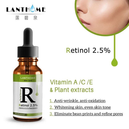 Lanthome 10ml Retinol 2.5% Vitamin C / A Facial Anti Wrinkle Serum