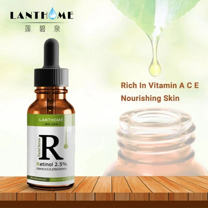 Lanthome 10ml Retinol 2.5% Vitamin C / A Facial Anti Wrinkle Serum